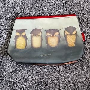 Santoro grumpy owl makeup bag